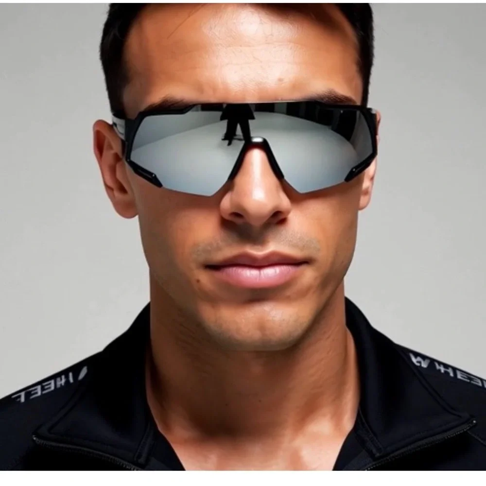 Women Sunglasses Men Mirror Lens Shield Wrap Around Safety Outside‎ Worker Gafas